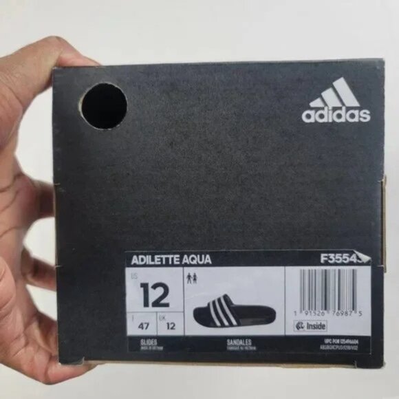 Adidas Adilette Aqua Slip On Slides Sandals Unisex Size 12 - Picture 8 of 8